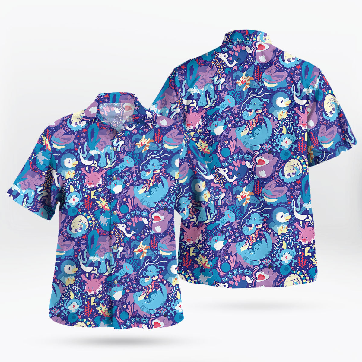 Pokemon Water-Type Sea Breeze Aloha Pattern Hawaiian Shirt – Moonbestprint