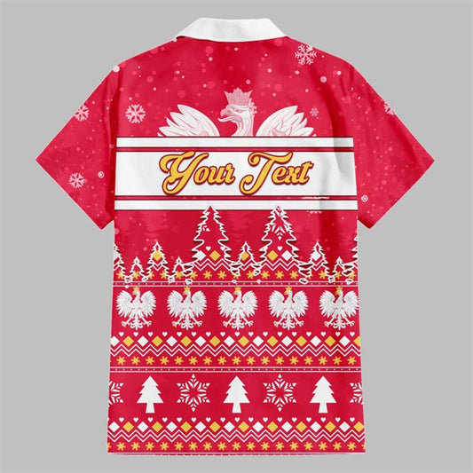 Poland Christmas Wesolych Swiat Polish Eagle Hawaiian Shirt - Moonbestprint