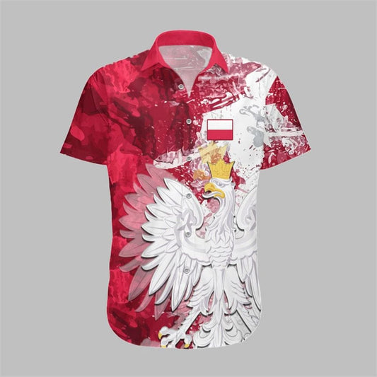 Poland Hawaiian Shirt Polska Coat Of Arms Flag - Moonbestprint