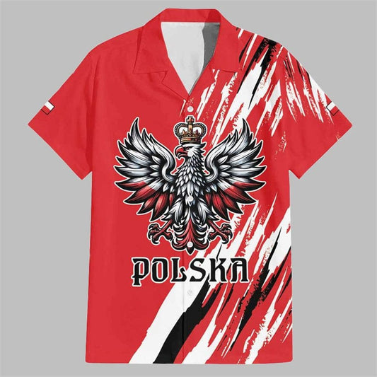 Poland National Flag Day Polsk Eagle Hawaiian Shirt - Moonbestprint