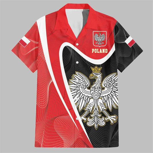 Poland White Crowned Eagle Hawaiian Shirt - Moonbestprint