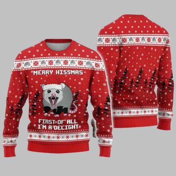 Possum Opossum Ugly Christmas Sweater – Moonbestprint
