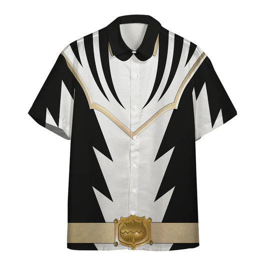 Power Ranger White Dino Thunder Hawaiian Shirt - Moonbestprint