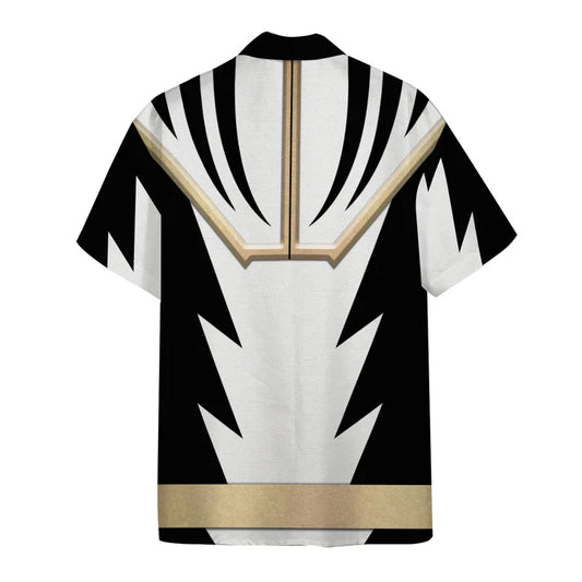 Power Ranger White Dino Thunder Hawaiian Shirt - Moonbestprint