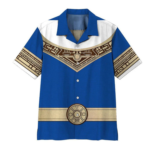 Power Ranger Zeo Blue Hawaiian Shirt - Moonbestprint