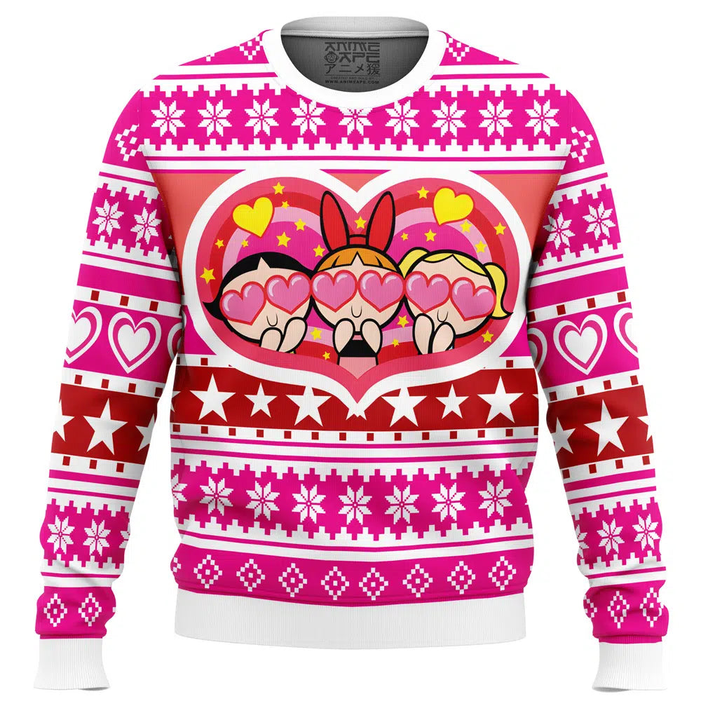 Powerpuff Girls Heart Ugly Christmas Sweater 2025 – Moonbestprint