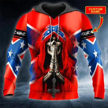Pray CSA Skull Custom 3D Hoodie Moonbestprint