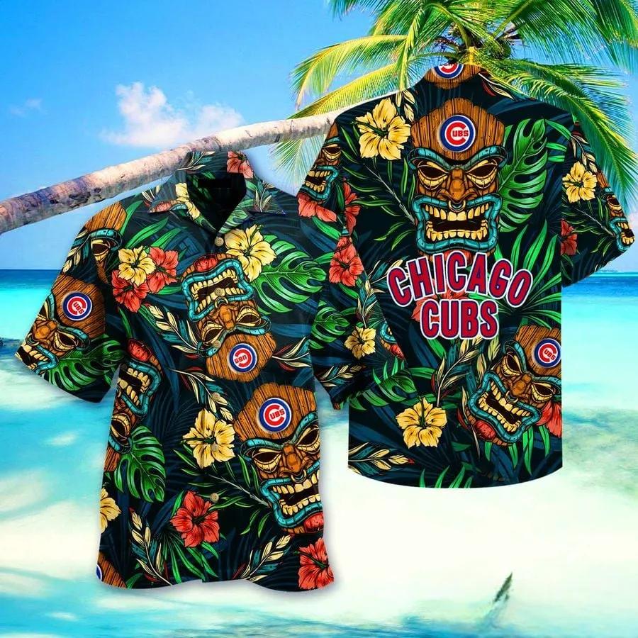 Premium Chicago Cubs MLB Mask Hawaiian Shirt 3D, MLB Hawaiian Shirt Moonbestprint