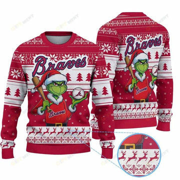 Premium Ugly Chritsmas Sweater For Fan Atlanta Braves Ugly Sweater, MLB Chritsmas Sweater Moonbestprint