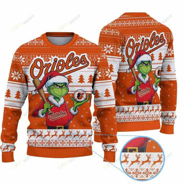 Premium Ugly Chritsmas Sweater For Fan Baltimore Orioles Ugly Sweater, MLB Chritsmas Sweater Moonbestprint