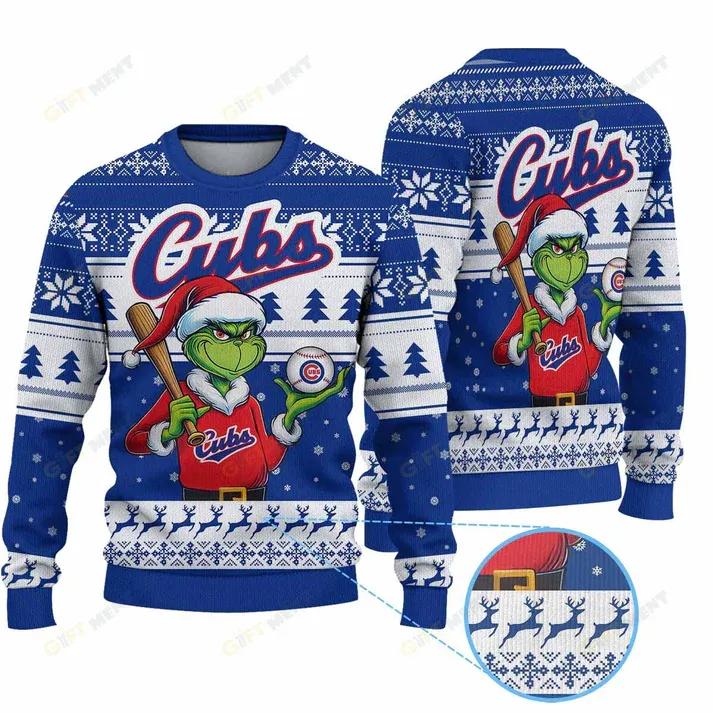 Premium Ugly Chritsmas Sweater For Fan Chicago Cubs Ugly Sweater, MLB Chritsmas Sweater Moonbestprint