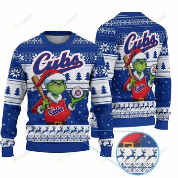 Premium Ugly Chritsmas Sweater For Fan Chicago Cubs Ugly Sweater, MLB Chritsmas Sweater Moonbestprint