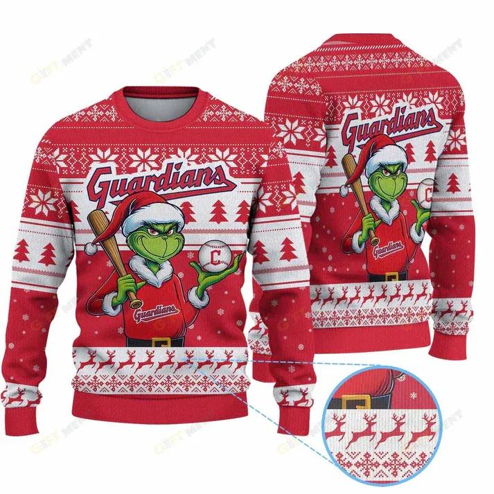 Premium Ugly Chritsmas Sweater For Fan Cleveland Guardians Ugly Sweater, MLB Chritsmas Sweater Moonbestprint