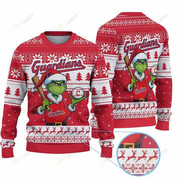 Premium Ugly Chritsmas Sweater For Fan Cleveland Guardians Ugly Sweater, MLB Chritsmas Sweater Moonbestprint