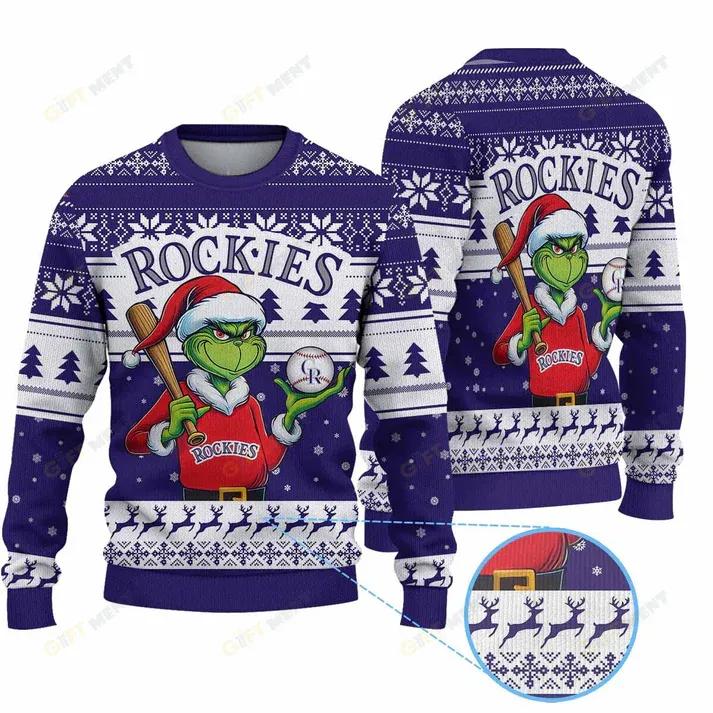 Premium Ugly Chritsmas Sweater For Fan Colorado Rockies Ugly Sweater, MLB Chritsmas Sweater Moonbestprint