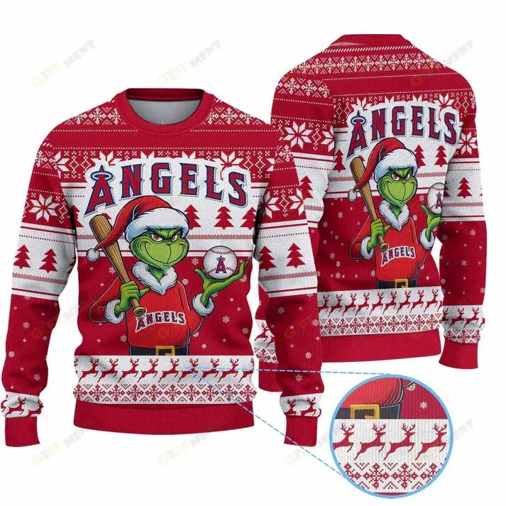 Premium Ugly Chritsmas Sweater For Fan Los Angeles Angels Ugly Sweater, MLB Chritsmas Sweater Moonbestprint