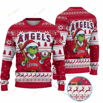 Premium Ugly Chritsmas Sweater For Fan Los Angeles Angels Ugly Sweater, MLB Chritsmas Sweater Moonbestprint