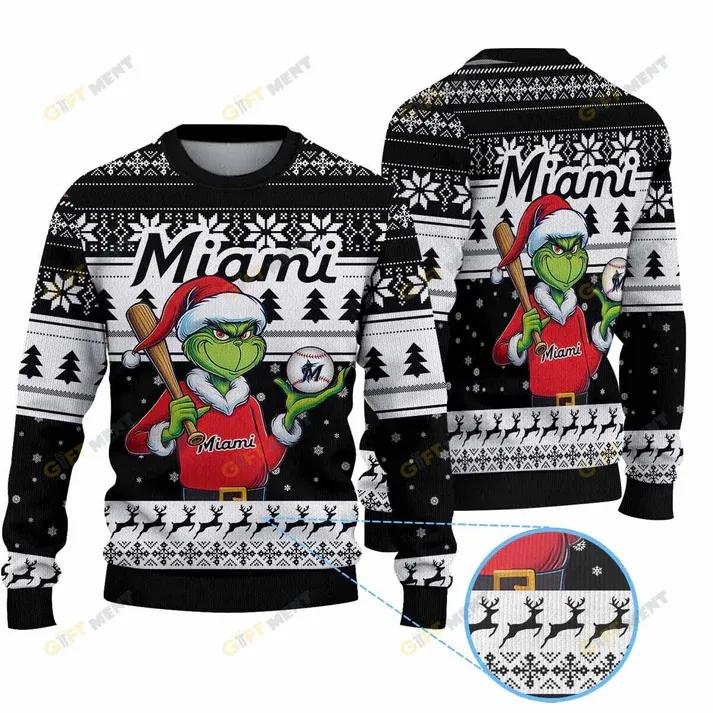 Premium Ugly Chritsmas Sweater For Fan Miami Marlins Ugly Sweater, MLB Chritsmas Sweater Moonbestprint