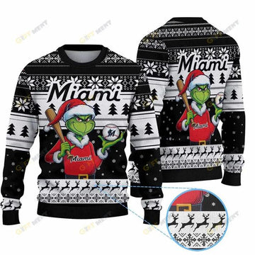 Premium Ugly Chritsmas Sweater For Fan Miami Marlins Ugly Sweater, MLB Chritsmas Sweater Moonbestprint