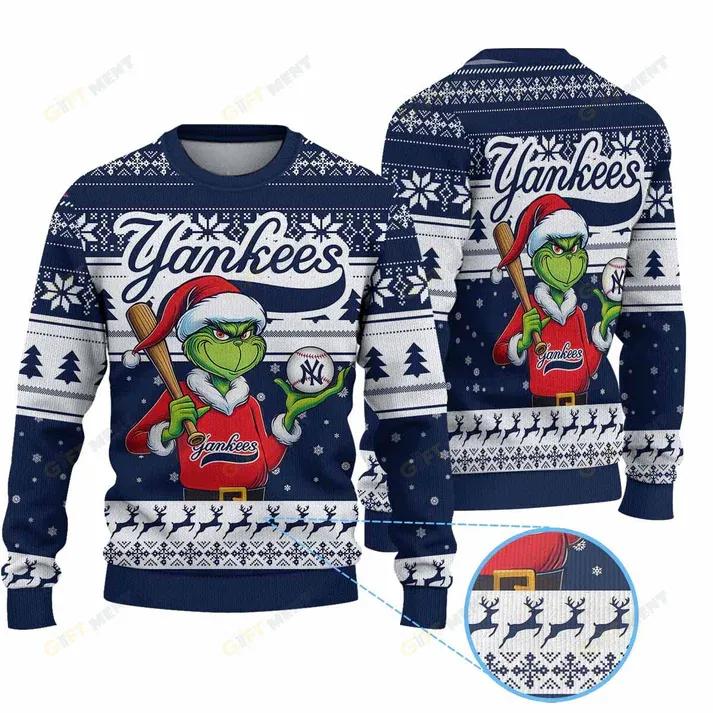 Premium Ugly Chritsmas Sweater For Fan New York Yankees Ugly Sweater, MLB Chritsmas Sweater Moonbestprint