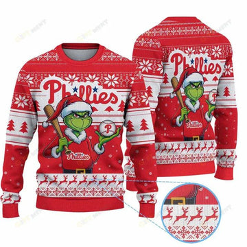 Premium Ugly Chritsmas Sweater For Fan Philadelphia Phillies Ugly Sweater, MLB Chritsmas Sweater Moonbestprint