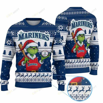 Premium Ugly Chritsmas Sweater For Fan Seattle Mariners Ugly Sweater, MLB Chritsmas Sweater Moonbestprint