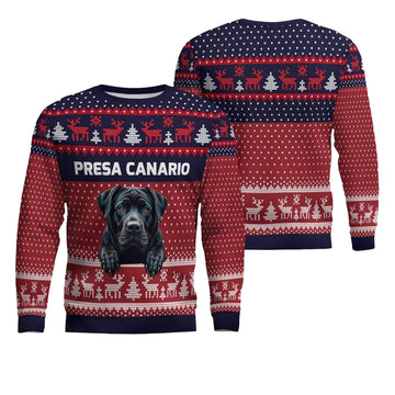 Presa Canario Ugly Christmas Sweater - Moonbestprint