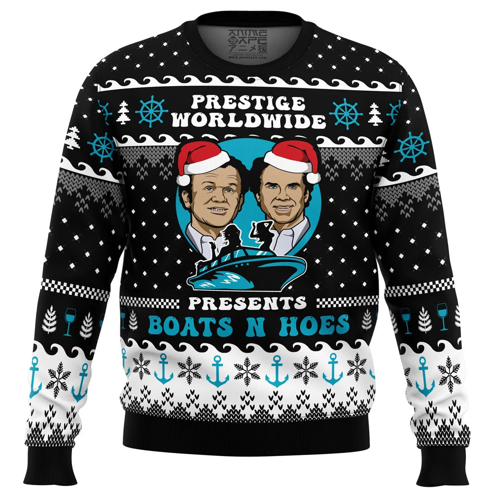 Prestige Worldwide Boat n Hoes Step Brothers Ugly Christmas Sweater – Moonbestprint