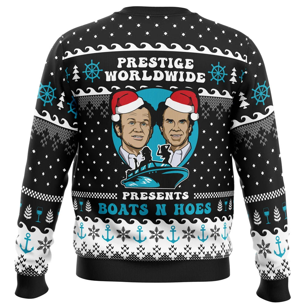 Prestige Worldwide Boat n Hoes Step Brothers Ugly Christmas Sweater – Moonbestprint