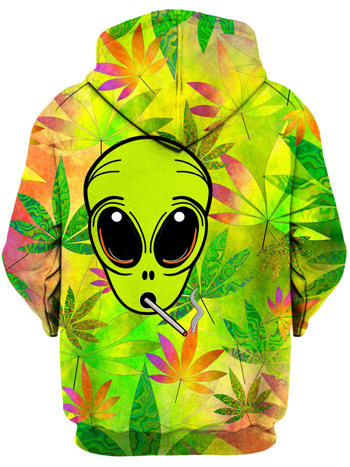 Alien Weed Unisex Zip-Up Hoodie -Moonbestprint