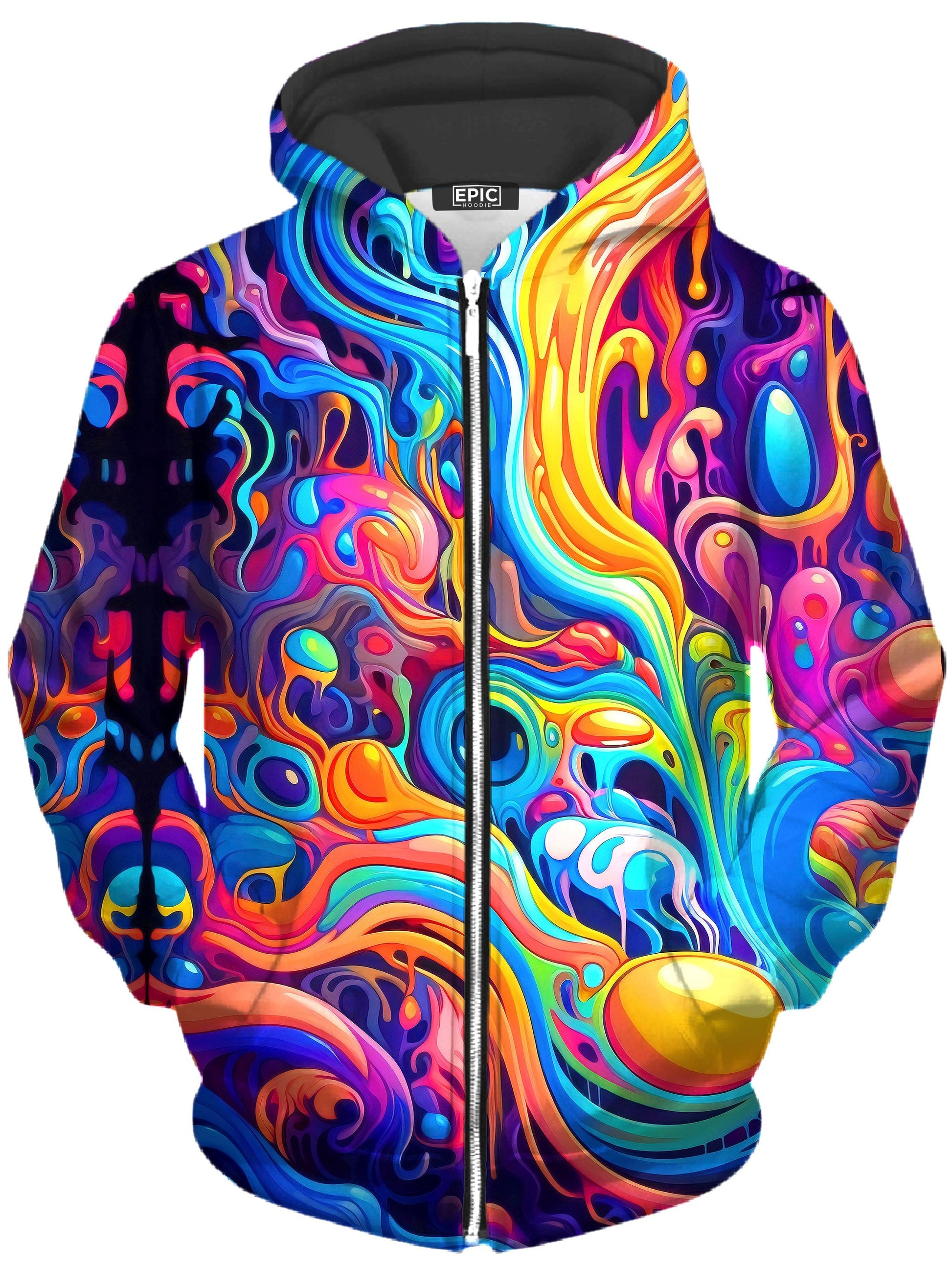 Kandi Swirl Unisex Zip-Up Hoodie -Moonbestprint