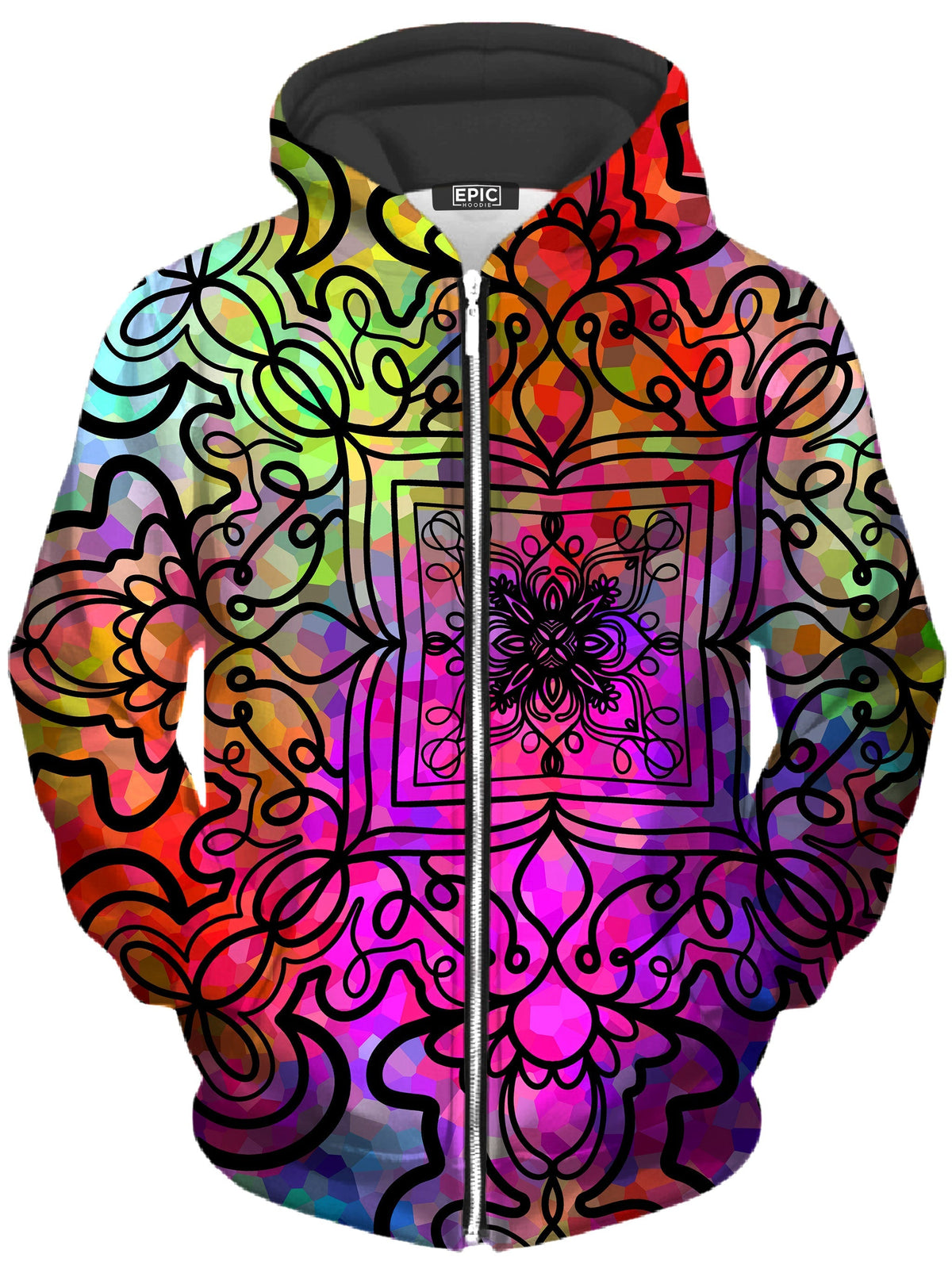 Ornate on Plasma Unisex Zip-Up Hoodie -Moonbestprint