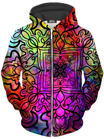 Ornate on Plasma Unisex Zip-Up Hoodie -Moonbestprint