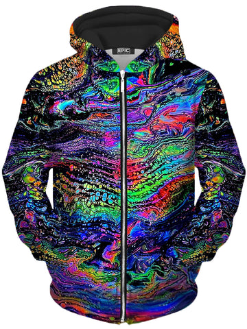Galactic Drip Unisex Zip-Up Hoodie -Moonbestprint