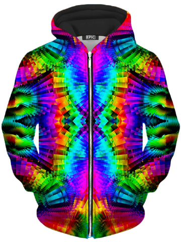Reality Breakdown Unisex Zip-Up Hoodie -Moonbestprint