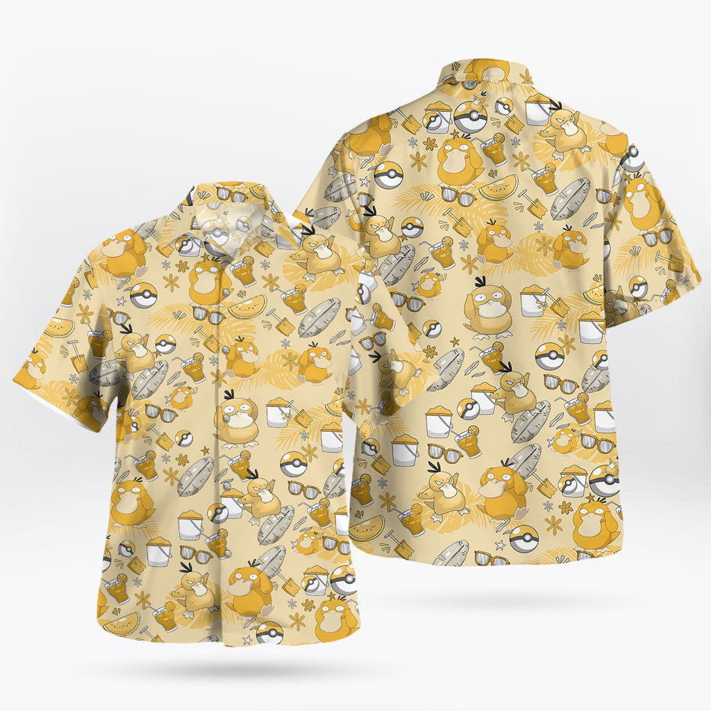 Pokemon Psyduck Summer Mood Hawaiian Shirt Yellow Funny & Relaxed Pokémon Vibes – Moonbestprint