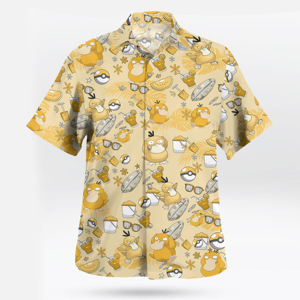 Pokemon Psyduck Summer Mood Hawaiian Shirt Yellow Funny & Relaxed Pokémon Vibes – Moonbestprint