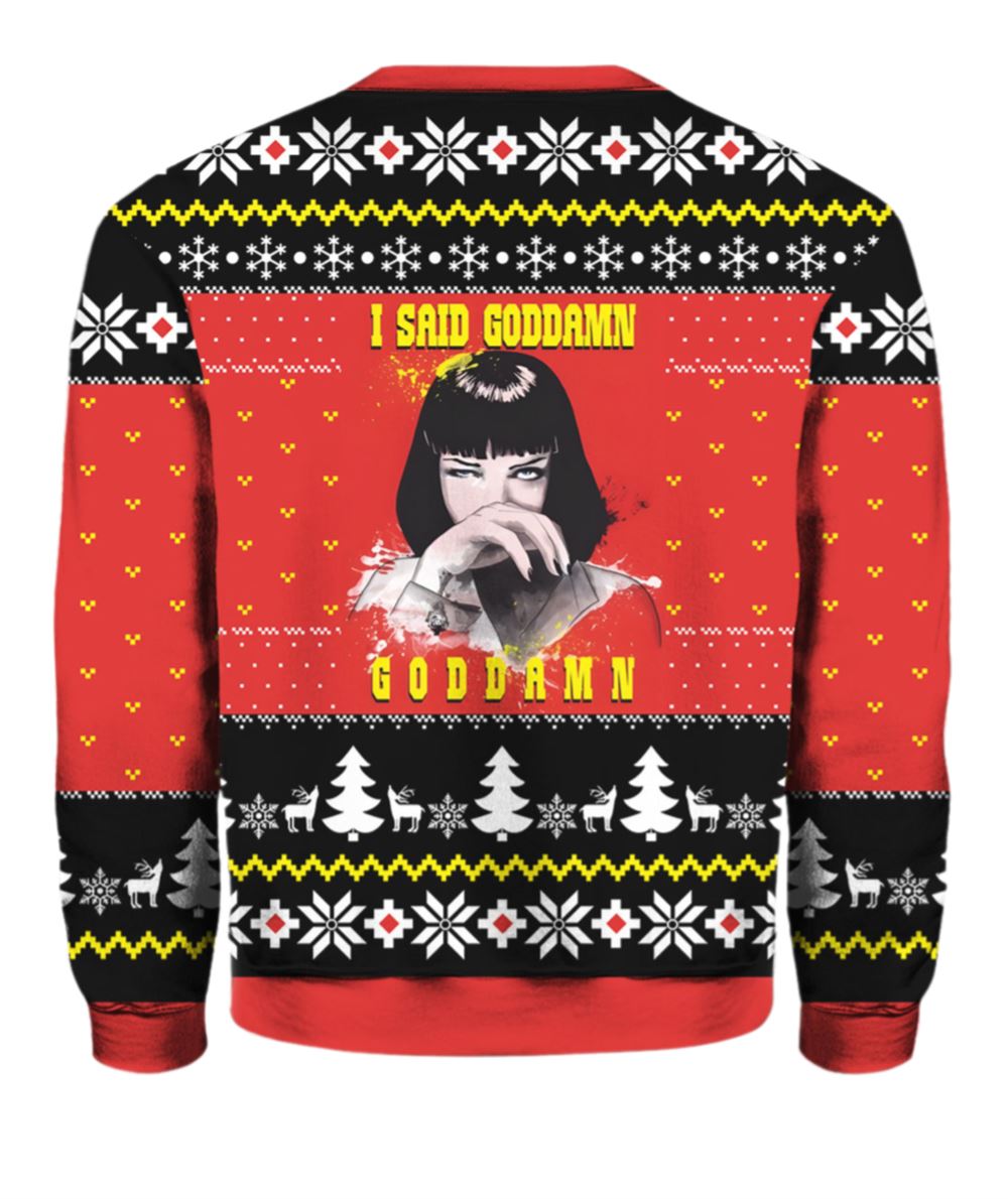 Pulp Fiction Ugly Christmas Sweater - Moonbestprint