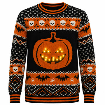 Pumpkin Ugly Sweater For Halloween 2026 – Moonbestprint
