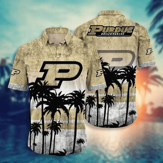 Purdue Boilermakers Aloha Hawaiian Shirt, NCAA Hawaiian Shirt Moonbestprint