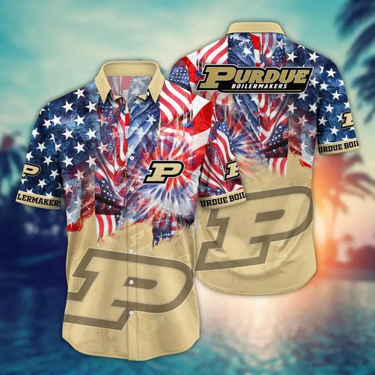 Purdue Boilermakers NCAA Flower Aloha Hawaiian Shirt 12, NCAA Hawaiian Shirt Moonbestprint