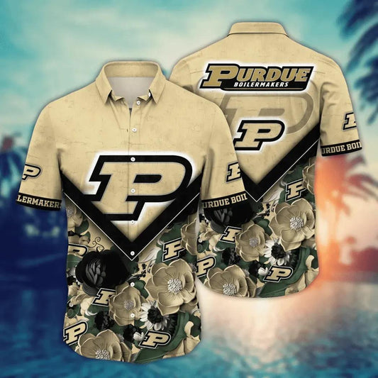 Purdue Boilermakers NCAA Flower Aloha Hawaiian Shirt 5, NCAA Hawaiian Shirt Moonbestprint