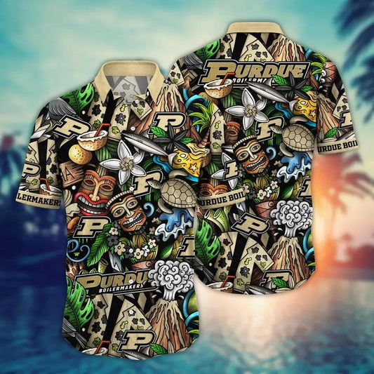 Purdue Boilermakers NCAA Flower Aloha Hawaiian Shirt 6, NCAA Hawaiian Shirt Moonbestprint