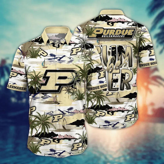 Purdue Boilermakers NCAA Flower Aloha Hawaiian Shirt 8, NCAA Hawaiian Shirt Moonbestprint