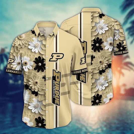 Purdue Boilermakers Style Hot Trending Summer NCAA Flower Aloha Hawaiian Shirt, NCAA Hawaiian Shirt Moonbestprint