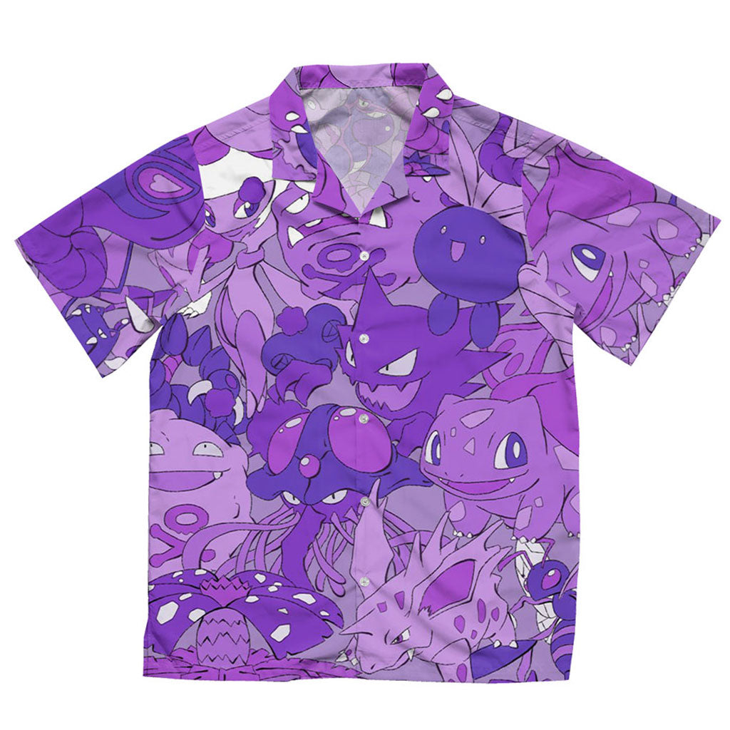 Purple Poison-Type Collage Pokemon Hawaiian Shirt – Moonbestprint