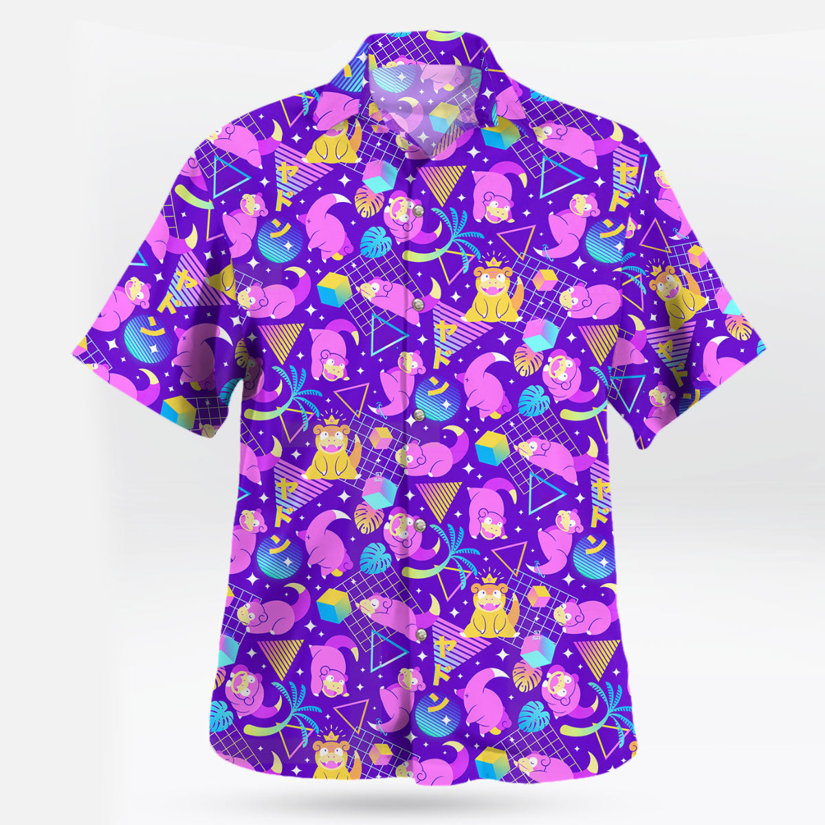 Purple Slowpoke Vaporwave Pokemon Hawaiian Shirt – Moonbestprint