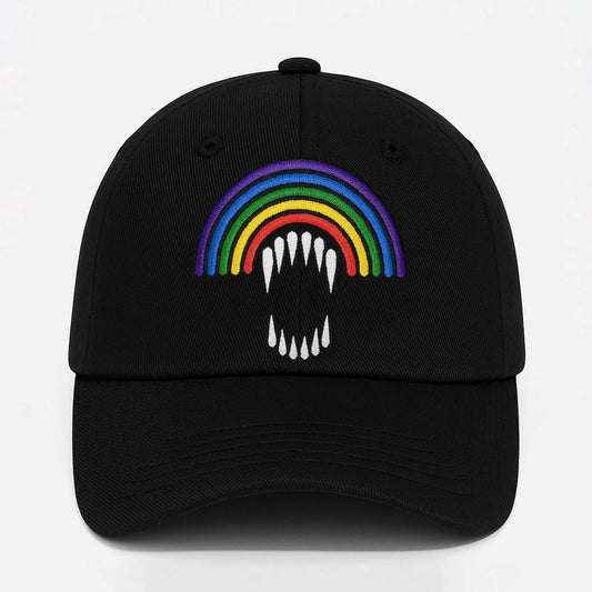 Rainbow Gay Vampire Teeth Hat -Moonbestprint
