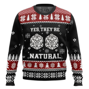 Dungeons And Dragons Yes They're Natural Ugly Sweater – Moonbestprint