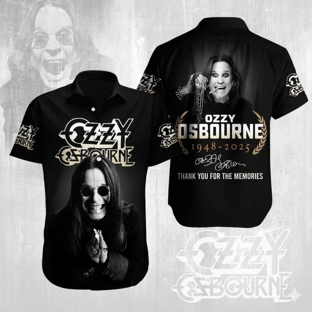 RIP Ozzy Osbourne Hawaiian Shirt Thank You For The Memories Shirt Dad Gifts – Moonbestprint
